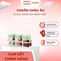 Bộ hộp đựng gia vị thủy tinh 3 món Elmich EL8427 dung tích 220ml